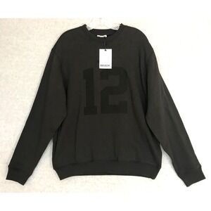 Tom Brady Brand Sweater Men Medium Crewneck Black Sweatshirt BIG Twelve MSRP $90